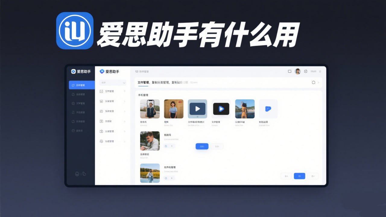 爱思助手界面概览，展示其简洁易用的设计